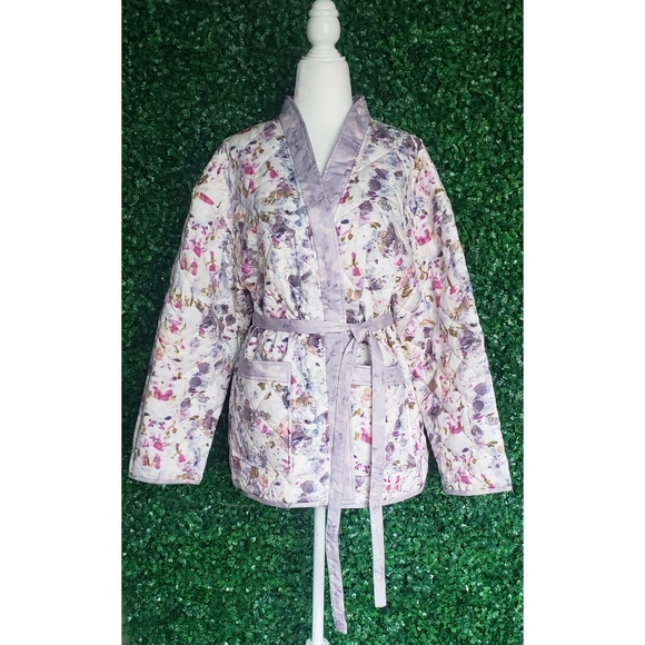 8. J.Crew Flora Obscura X J.Crew quilted reversible wrap jacket with PrimaLoft® - Picture 5 of 9